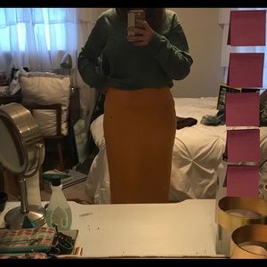 Mustard Midi Skirt